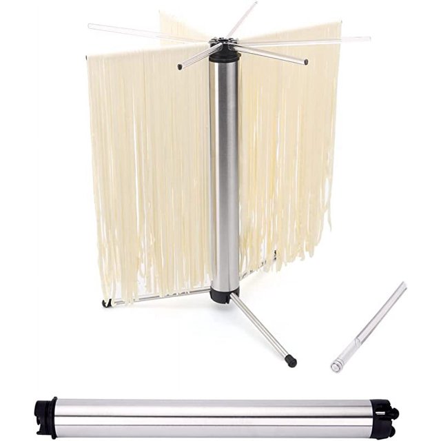 KITCHENDAO Collapsible Pasta Drying Rack, Foldable, Rotary Arms