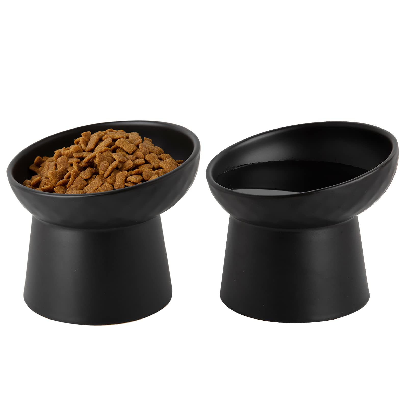 Ceramic Raised Cat Bowls With Stand & Mat - Anti Vomit Design - View #9