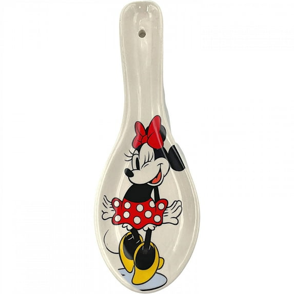 Disney Ceramic Minnie Winking Flat White Spoon Rest