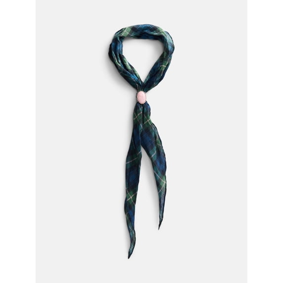 No Boundaries Women's Kite Scarf, Pink Plaid