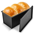 thumbnail image 1 of KITESSENSU Bread Pan for Baking, Pullman Loaf Pan with Lid, Non-Stick Bread Loaf Pan Heavy Duty, Carbon Steel Bread Baking Pan, Black, 1 of 7