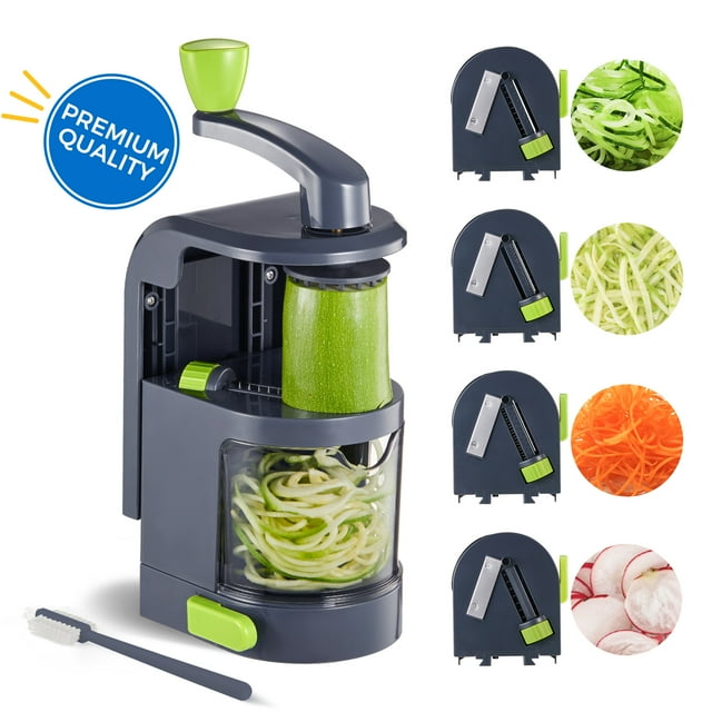 KITEXPERT Veggie Cutter 4in1 Vegetable Spiralizer, Rotating Blades