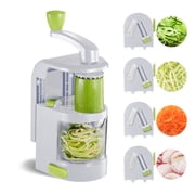 KITEXPERT Vegetable Spiralizer, 4-in-1 Rotating Blades, Zucchini Noodle Maker, Zoodles Spiralizer for Veggies Noodles, Multi-purpose Vegetable Slicer