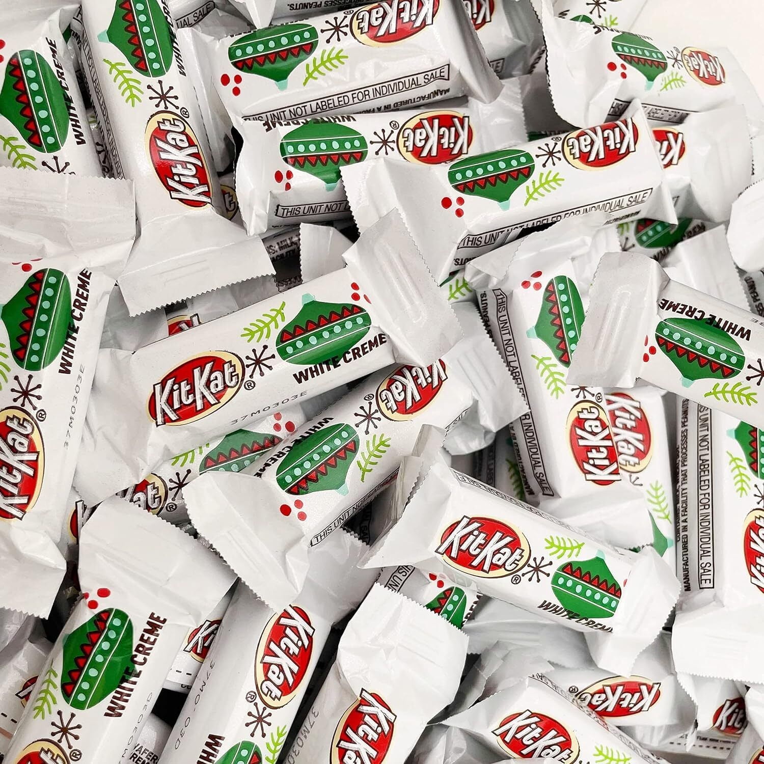 KITKAT Miniature Crisp Wafers White Creme Chocolate Candy Bars, 2 Pound Bag