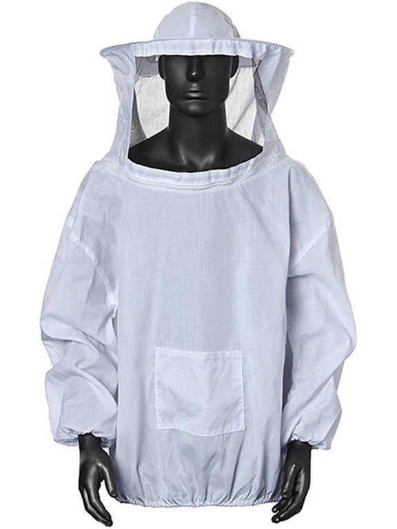 KITPIPI Breathable Beekeeper Professional Protection Suit with Zipper, White, (Unisex)
