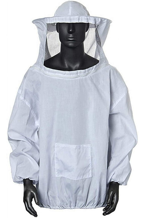 KITPIPI Breathable Beekeeper Professional Protection Suit with Zipper, White, (Unisex)