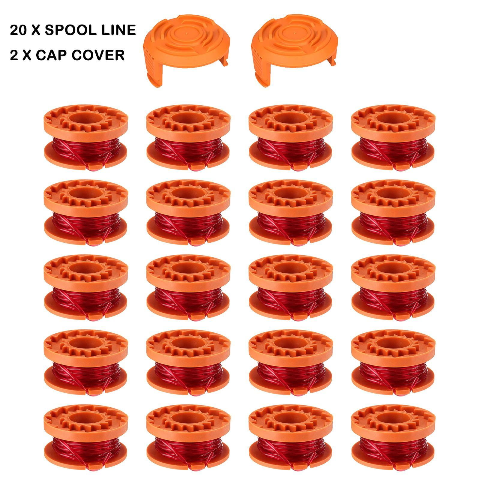 KITPIPI Replacement Spool Line for WORX Grass Trimmer Models by WORX, 10ft, 20 Pack