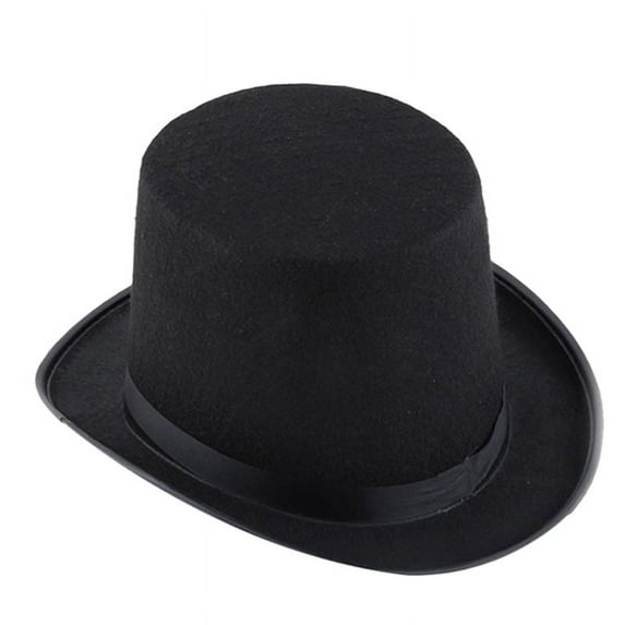 KITPIPI unisex Kids Hat Folding Collapsible Top Hat black