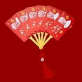 KITPIPIVO 2025 Year of The Dragon New Year Fan Shape Red Envelopes