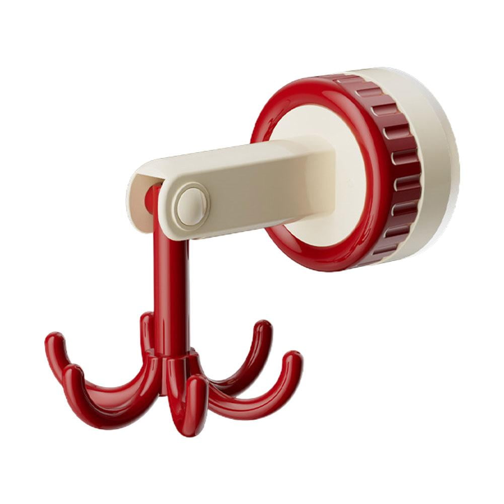 Sukhrup Wall Mounted Hooks 360 Degree Rotating Folding Hanging Hooks, Adhesive Hooks Wall Hanger Sticky For Kitchen Items Utensil Hanging Storage