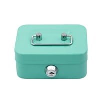 KITPIPIVOPPV Cash Box with Key Lock,Small Portable Safe Metal Money Box with Key Lock,Single Layer Money Organizer for Cash,Gift Ideas for Christmas Kids Adults,Security Lock Safe Box