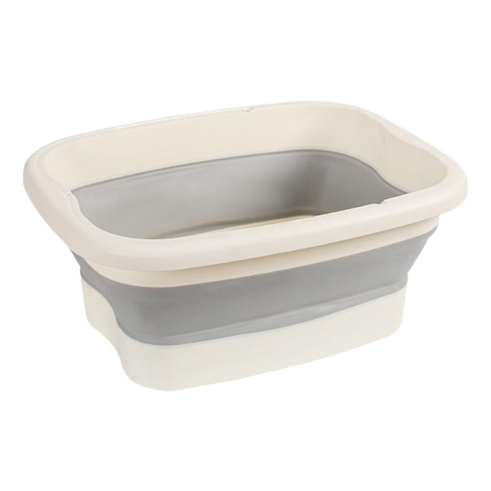 KITPIPIVOPPV Folding Massage Foot Wash Basin Foot Bath Bucket Home