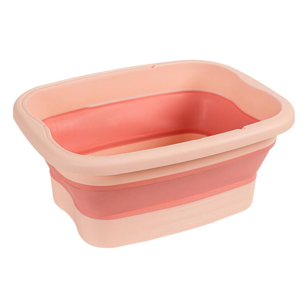 KITPIPIVOPPV Folding Massage Foot Wash Basin Foot Bath Bucket Home