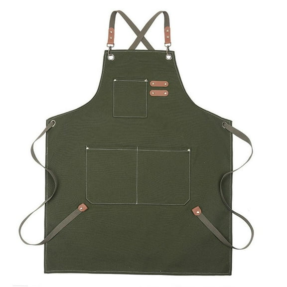 KITPIPIVOPPV Heavy Duty Canvas Woodworking Shop Work Aprons Men Adjustable Women Pockets