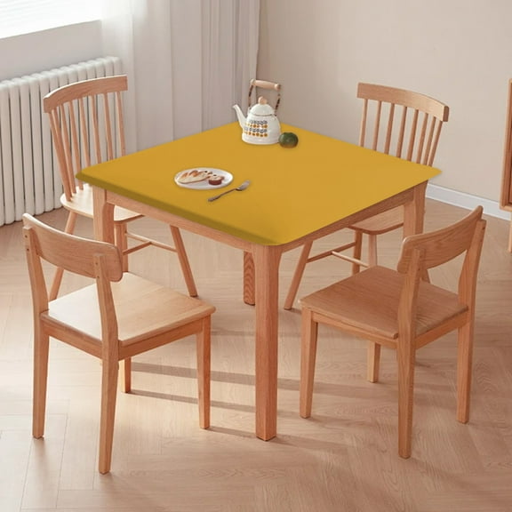 KITTEHIGM 33.86x33.86 in Stretch Tablecloth, Elastic Wrapped Table Cover, Durable Square Fitted Table Tablecloth for Home, Banquet, Events, Party Decor