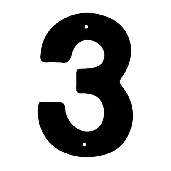KITTEHIGM 3D Iron Art House Number Sign, Modern Metal Address Plaque with Screws, Outdoor Home Wall Mounted Decorative Number for Street and Door