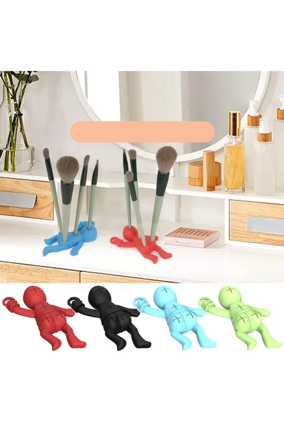 Backpack Creative Silicone Penholder Keychain Bookbag Pendant Funny Humanoid Stationery Decor for School Bag Backpack