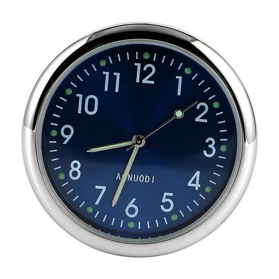 KITTEHIGM Clock 4inch Mini Car Dashboard Fluorescent Clock Self-Adhesive Stick-On Analog Timepiece for Car Truck Suv Dashboard or Air Vent Glow Dial Easy-to-Read Travel