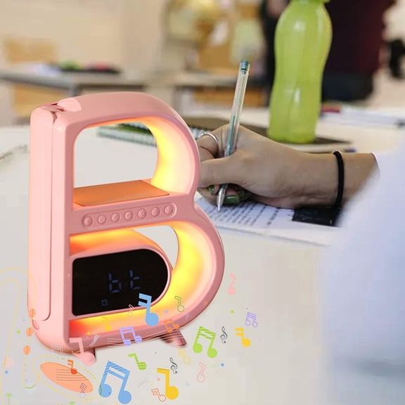 KITTEHIGM Clock Wireless Charging Bluetooth Speaker Alarm Clock 5-in-1 Charger Smart Night Light Color Changing Dimmable Bedside Lamp for Bedroom Desk Phone Charging Station