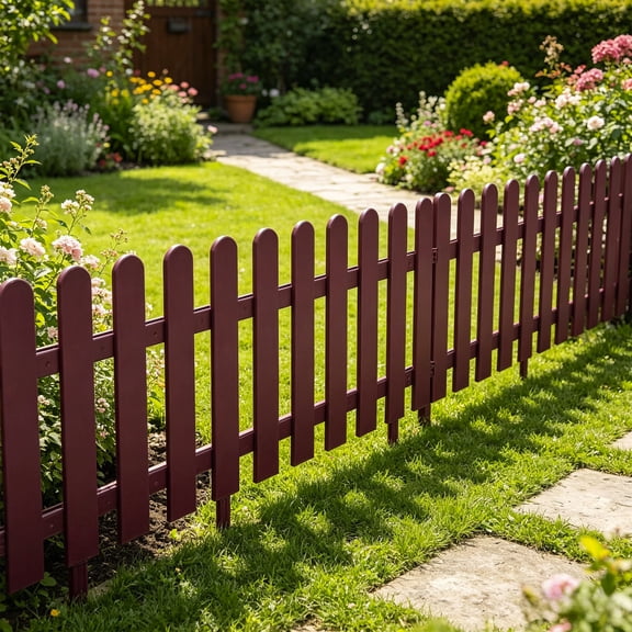 KITTEHIGM Decorative Rustproof Iron Small Garden Fences, High Low Style Yard Fencing, Mini Residential Border for Flower Beds Decorative