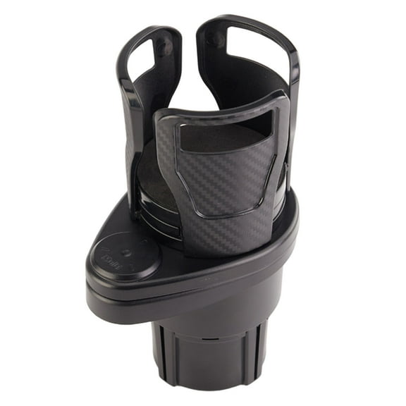 KITTEHIGM Durable Car Cup Holder Carbon Fiber Versatile Vehicle Beverage Stand with Ashtray and Phone Mount for Interior Seat Use