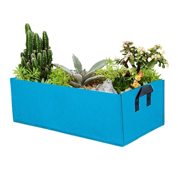 KITTEHIGM Fabric Raised Garden Bed Rectangle Breathable Plantsing Container Grow Bag For Vegetables Flowers Plantser Box With Handles