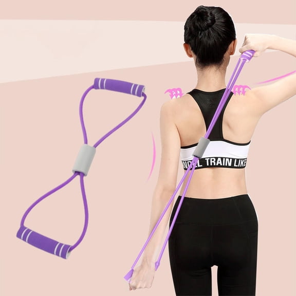 KITTEHIGM Figure 8 Pulling Rope Resistance Band, Shoulder Back Opener Stretching Exercise Equipment, Elastic Arm Chest Fitness Tool for Home Gym Workout