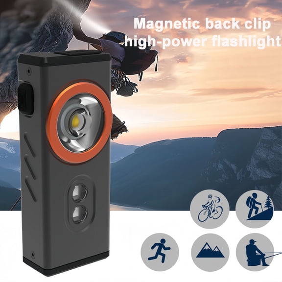 KITTEHIGM Flashlight Olight Outdoor Magnetic Work Light Tool Beam Strong Light Flashlight with Back Clip Portable Rechargeable LED Torch for Repairs Camping Hiking