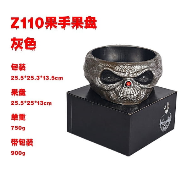 KITTEHIGM Halloween Decorations Fruit with Jumping Skull Hand Tabletop Spooky Party Supplies Ornament for Halloween Dinner Table