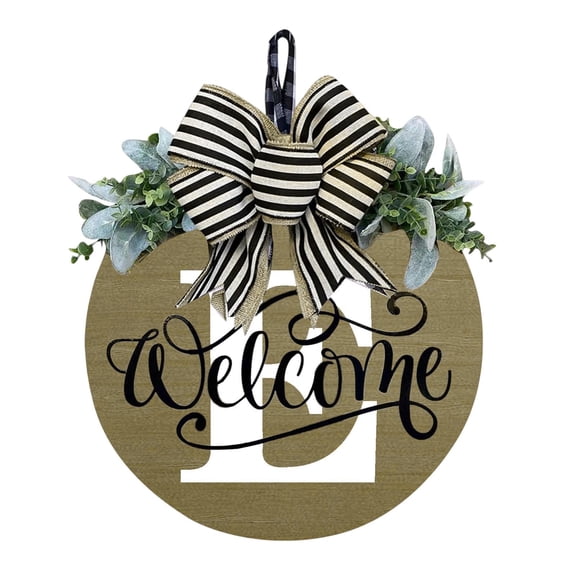 KITTEHIGM Last Name Year Round Front Door Wreath, Custom Hanging Plaque, Decorative Sign for Home Entry, Seasonal All-Occasion Welcome Accent