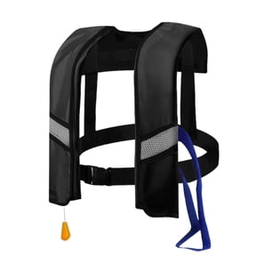 KITTEHIGM Manual Inflatable Outdoor Fishing Safety Vest, Air Expandable Life Jacket for Adults, Lightweight Portable Swim Aid for Water Sports and Boating, Adjustable Fit