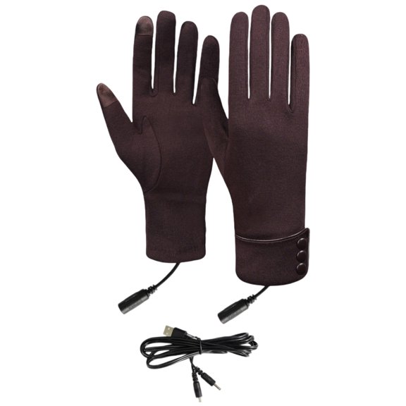 KITTEHIGM Outdoor Cycling Gloves With USB Heating, Plus Velvet Warm Gloves for Riding Driving and Winter Outdoor Use, Rechargeable Hand Protection Gear