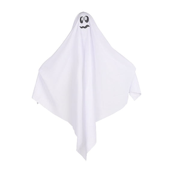 KITTEHIGM Set of Spooky Little White Ghost Hanging Decorations for Patio Porch Indoor Outdoor Tree Window and Halloween Party Display Accent