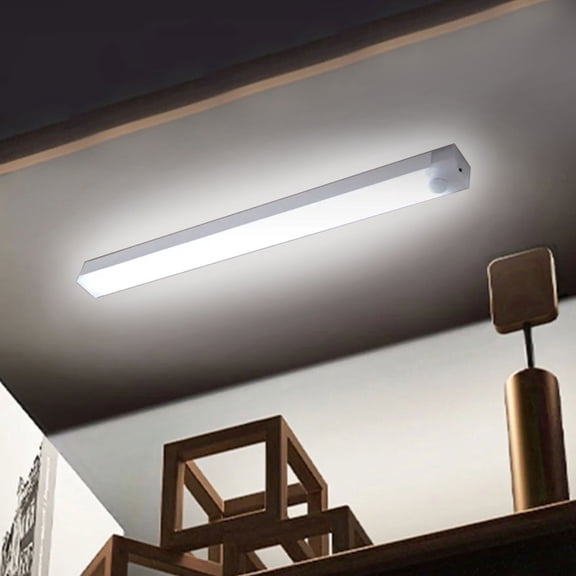 KITTEHIGM Two-Mode Rechargeable Motion Sensing LED Light Bar, Adhesive Install Lamp for Closet, Bedroom Cabinet and Kitchen Under-Cabinet Supplementary Ambient Lighting