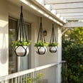 thumbnail image 1 of KITTEHIGM Woven Net Rope Hanging Basket Greenery Holder for Indoor Outdoor Flower Pot Balcony Garden Wall Ceiling Home Decor Greeneryer Macrame Boho Style, 1 of 6