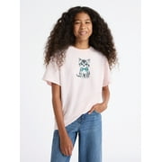 WEEKEND ACADEMY Girls Short Sleeve Boxy Graphic T-Shirt, Sizes 4-18
