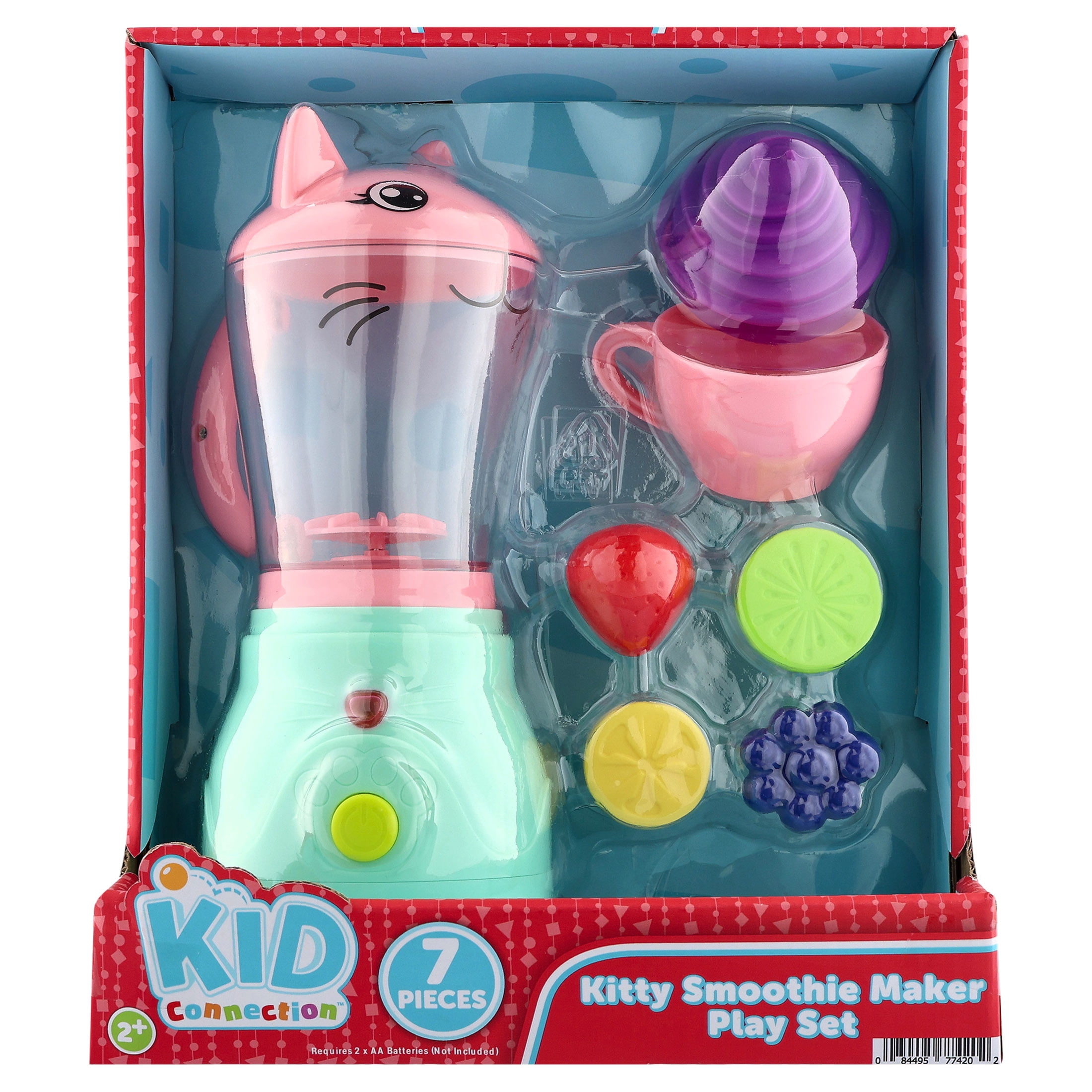 Kid Connection Kitty Smoothie Maker Pretend Play Set, 7 Pieces
