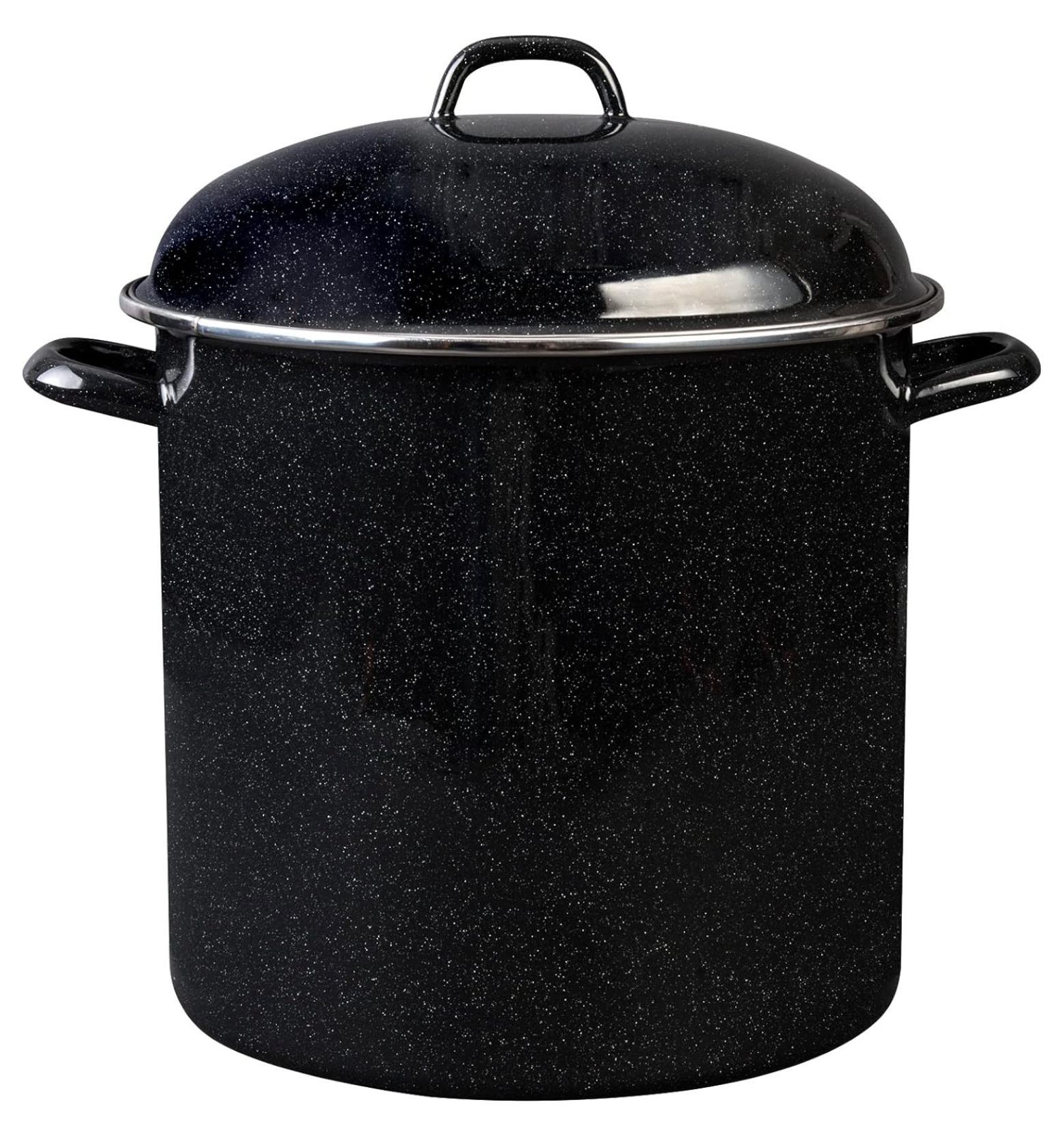 KITYDALK 15 Qt Heavy Gauge Stock Pot with Lid. (Speckled Black
