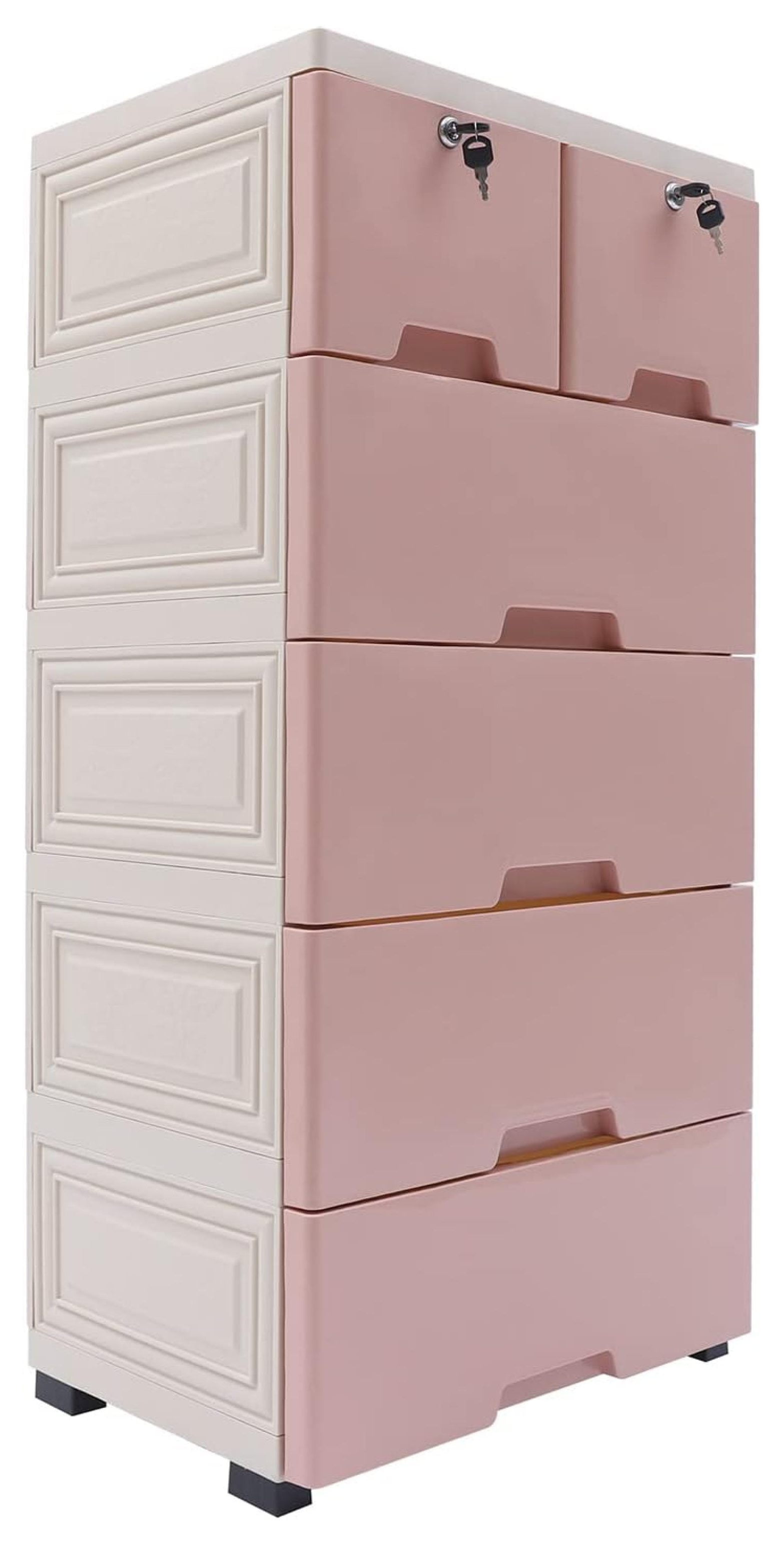KITYDALK 5 Tier Dresser with 6 Drawers, Clothes Storage Organizer with