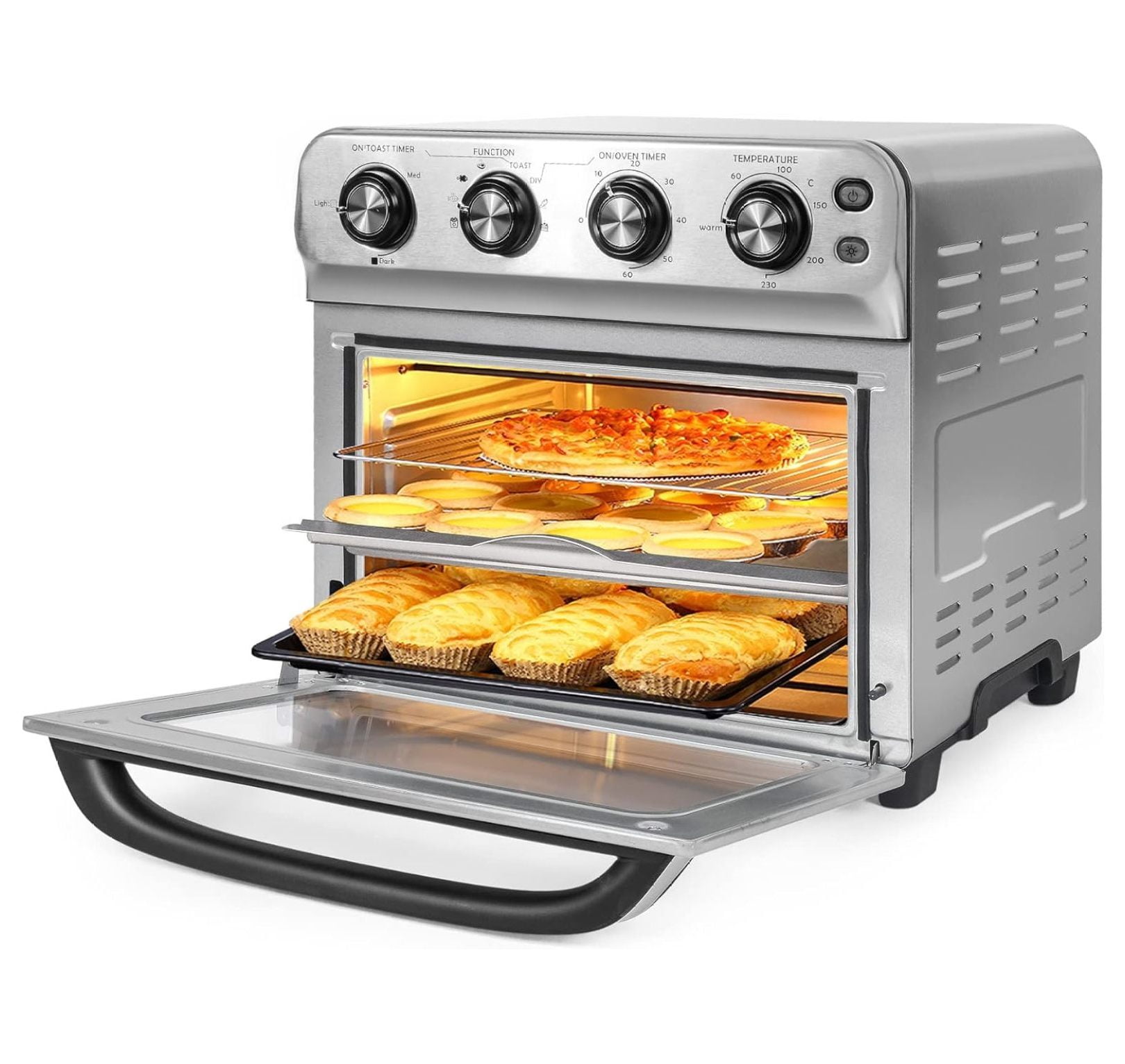 KITYDALK Air Fryer Ovens Countertop, Convection Toaster Oven with 8