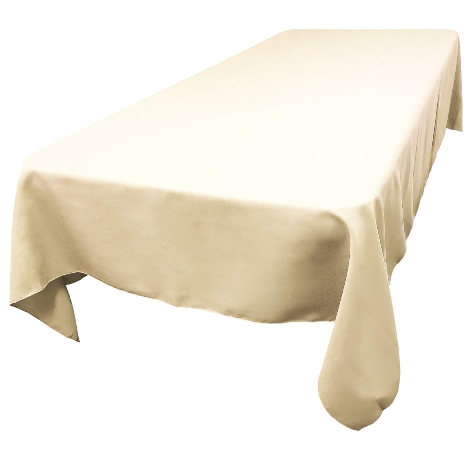 KITYDALK Polyester Rectangle Tablecloth, 60 Inch by 120 Inch, (Sand