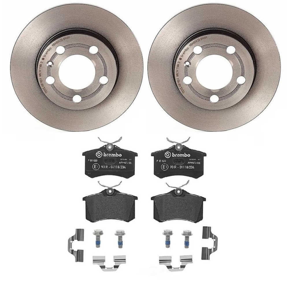 Brembo KT04221 low-met brake pad and UV coated solid brake disc kit
