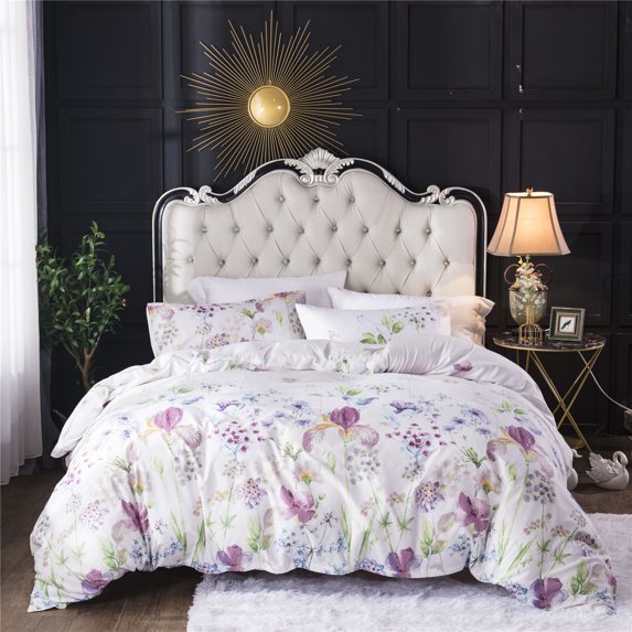 KIUNNO Polyester Microfiber White with Zipper Closure and Corner Ties Comforter, Single