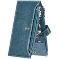 thumbnail image 1 of KIVDIT Wallets for Women Genuine Leather Credit Card Holder with RFID Blocking Large Capacity Zipper Pocket, 1 of 8