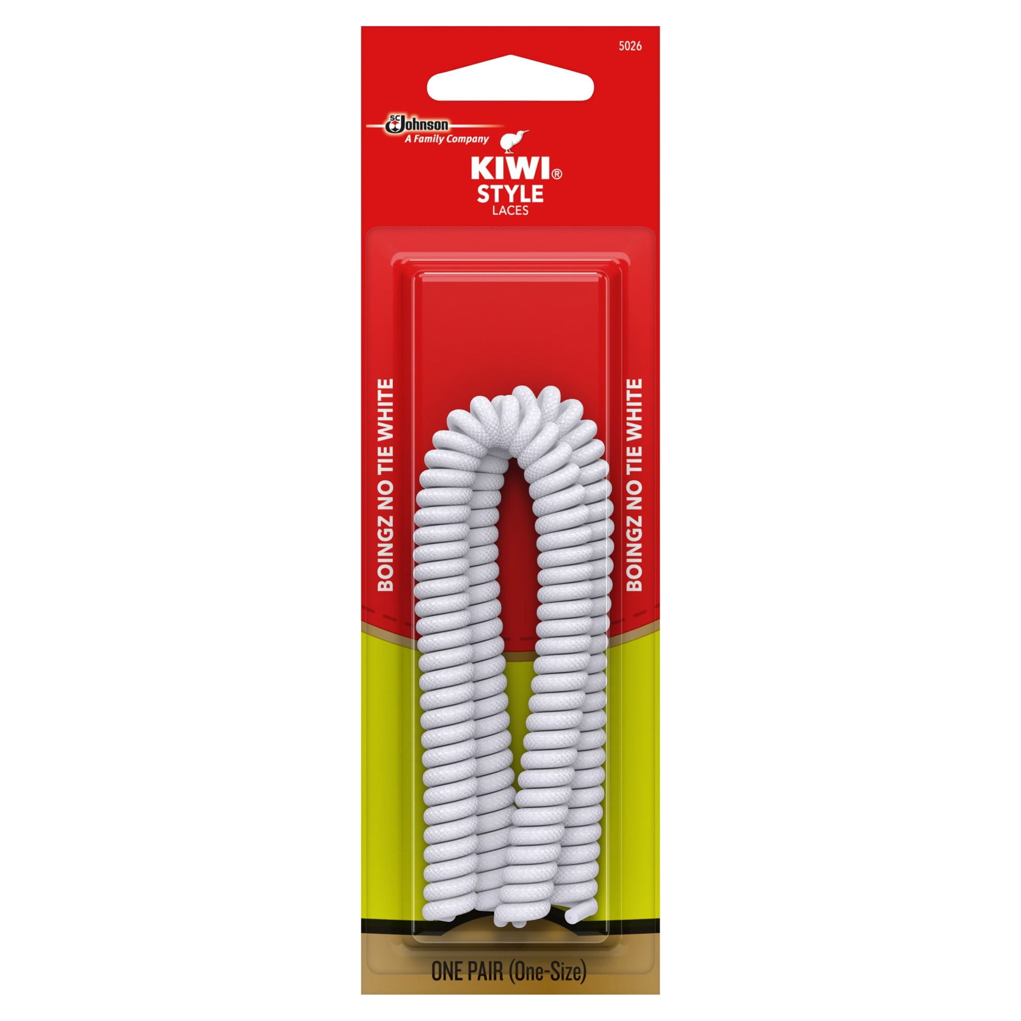 KIWI Boingz-No-Tie-Laces White 1 pair