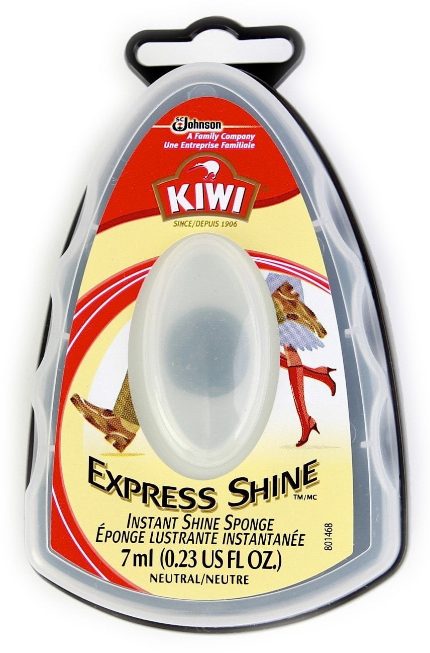 KIWI Express Shine Sponge, Black, 0.23 oz (1 Sponge)