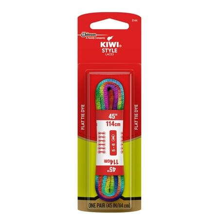 KIWI Flat Laces, Tie Dye, 45 in, 1 pair