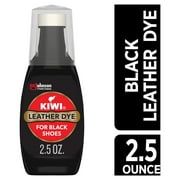 KIWI Leather Dye, Black, 2.5 oz 1 Bottle with Sponge Applicator