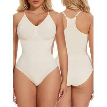 COMFREE Bodysuit for Women Tummy Control Shapewear Racerback Seamless Sculpting Body Shaper Tank Top
