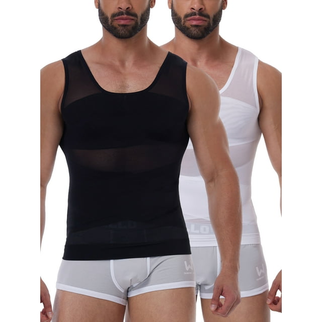 KIWI RATA Compression Shirt for Men Slimming Undershirt Body Shaper